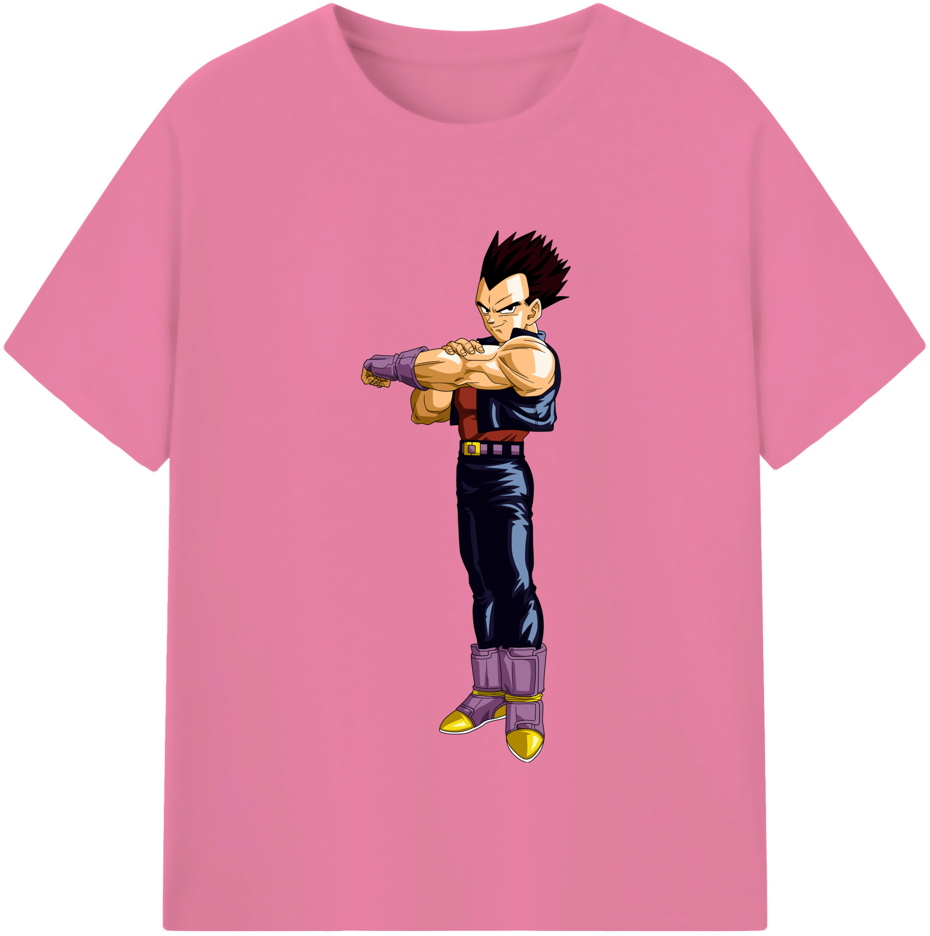 （画像用） ドラゴンボール ベジータ四世（Bejīta Yonsei）DRAGON BALL Vegeta IV 綿100％半袖Tシャツ（フロントプリント）